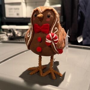 Wondershop Gingerbread Bird Plush with Red Bow and Candy Cane